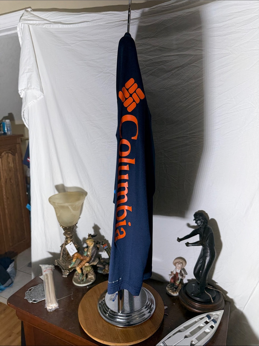Columbia Navy Long Sleeve Auburn Logo Performance Shirt - Picture 5 of 6